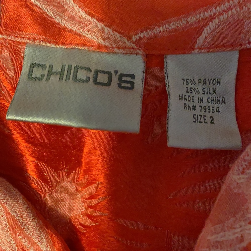 Chico’s Rayon/Silk Flowered Jacket - image 8